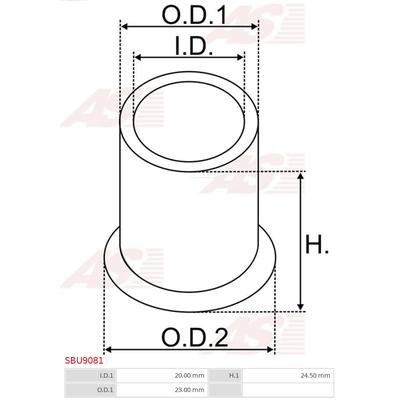 AS-PL Buchse, Starterwelle Universal SBU9081 Image