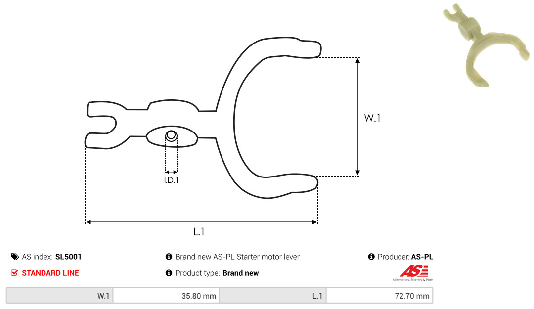 AS-PL Reparatursatz, Starter SL5001 Universal Image