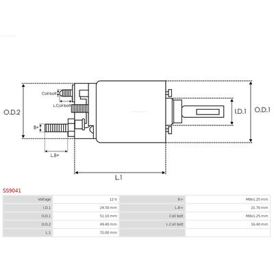 AS-PL Magnetschalter, Starter Universal 12V SS9041 Image
