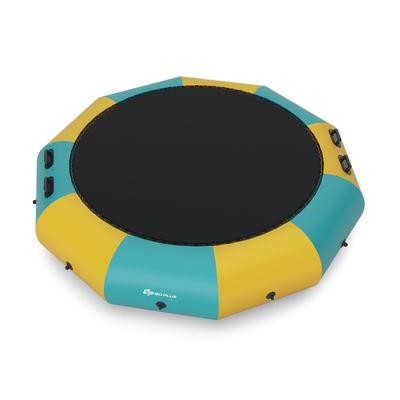 Goplus 15FT Inflatable Water Bouncer Splash Padded Water Trampoline - See Details