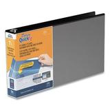 Quickfit Landscape Spreadsheet Round Ring View Binder 3 Rings 1.5 Capacity 14 X 8.5 Black | Bundle of 2 Each