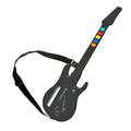 Powecrea Wireless Controller with Strap for Wii Guitar Hero Rock Band 3 2 (Black)