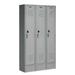 Global Industrial 652063GY 12 x 15 x 60 in. Single Tier Paramount Locker with 3 Door Ready to Assemble Gray