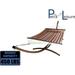 Petra Leisure 15 Ft. Indoor/Outdoor Heavy Duty Brown Steel Arc Hammock Stand & Premium Quilted Hammock Bed w/Pillow.(Elegant Fiesta Stripe)