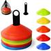 SEISSO 50 Pcs Soccer Logo Cone for Soccer Training in 5 Colors Football Training Equipment