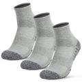 Eccomum Men 3 Pairs Cushioned Hiking Socks Outdoor Sports Casual Cotton Crew Socks for Hiking Trekking Walking