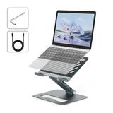 Wavlink USB-C Docking Station USB C laptop Dock with Aluminum Laptop Stand 2 HDMI PD3.0 (Max 85W) SD/TF Gigabit Ethernet 2 USB 3.0 Ports Adjustable Ergonomic Computer Riser For MacBook & Windows