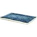 Reversible Paw Print Pet Bed in Blue / White Dog Bed Measures 21L x 12W x 1.5H for X-Small Dogs Machine Wash