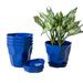 4.9/5.7/6.5 inch Small Plant Pots 5 Pack Planters with Drainage Holes and Saucers for Plants Flower Succulents Seed Starting Pots