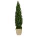 Nearly Natural 51in. Cedar Artificial Tree in Country White Planter (Indoor/Outdoor)