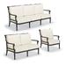 Carlisle Seating Replacement Cushions - Loveseat, Stripe, Resort Stripe Glacier Loveseat, Standard - Frontgate