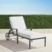 Carlisle Chaise Lounge with Cushions in Slate Finish - Resort Stripe Glacier, Standard - Frontgate