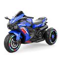 Kids Motorcycle 12V Ride on Motorcycle with Hand Racing /Foot Brake/Light Wheel/PU seat Kids Ride on Toys Children Electric Motorcycle Blue