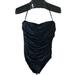 J. Crew Swim | J Crew Swim Ruched Black Removable Strap Swimsuit Bathing Suit One Piece | Color: Black | Size: 4