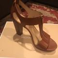 Michael Kors Shoes | Michael Kors Tan High Heeled Sandal | Color: Tan | Size: 9.5