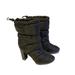 Coach Shoes | Coach Isabella Black Nylon Puffer Mid Calf Heel Boots Size 6.5 | Color: Black | Size: 6.5