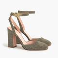 J. Crew Shoes | New Jcrew Size 9.5 Harlow Ankle Strap Pumps In Gold Lurex | Color: Gold | Size: 9.5