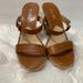 Michael Kors Shoes | Michael Kors Leather “ Cork” Heeled Sandal Size 7m | Color: Brown | Size: 7 Medium