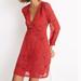 Madewell Dresses | Nwt Madewell Red Floral Dress Size 2 | Color: Red | Size: 2