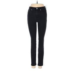 Madewell Jeans - High Rise Skinny Leg Denim: Black Bottoms - Women's Size 25 - Black Wash