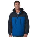 Free Country Men's Trifecta Mid-Weight Jacket (Size XL) Lapis Blue/Dark Navy/Deep Charcoal, Polyester