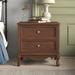 Lundgren 24" Tall 2 - Drawer Nightstand Wood in Blue Laurel Foundry Modern Farmhouse® | 24 H x 24 W x 16 D in | Wayfair