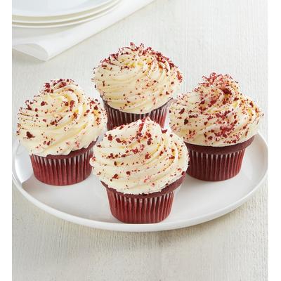 1-800-Flowers Food Delivery Jumbo Red Velvet Cupcakes 4 Count | Same Day Delivery Available | Happiness Delivered To Their Door