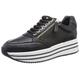 Geox D KENCY E Sneaker, Black, 40 EU