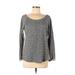 Mi ami Long Sleeve T-Shirt: Gray Tweed Tops - Women's Size Medium