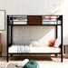 Mason & Marbles Vivienne Modern Style Steel Frame Bunk Bed w/ Safety Rail Metal | 67 H x 56.3 W x 78 D in | Wayfair