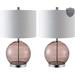 Latitude Run® Glass Table Lamp Glass/Fabric in Gray | 22.5 H x 14 W x 14 D in | Wayfair F1870229728D4876BCCF055B8C770EA9