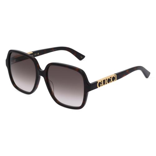 Gucci GG1189S Damen-Sonnenbrille Vollrand Eckig Kunststoff-Gestell, braun