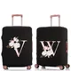 Housse de protection pour bagages Rose élastique épaisse pour valise de 18 à 32 pouces