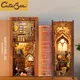 CUTEBEE – Kit de coins de livre en bois maison de poupée Miniature librairie éternelle