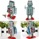 Robot mécanique vintage en métal 1 pièce mécanisme à remonter marche 18 jouets cadeau pour