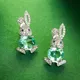Boucles d'oreilles lapin vert en cristal pour femmes et filles jolies boucles d'oreilles Harvey