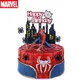 Drapeaux de décoration de gâteau Spiderolk pour enfants figurine d'anime de dessin animé Marvel