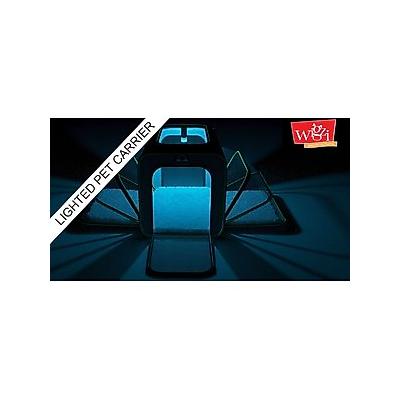 "Wigzi "Lighted LED" Expandable Dog & Cat Travel Carrier, Gray, Small"