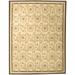 Aubusson Weave 982360 4 x 6 ft. Rouen Flat Woven Area Rug Ivory