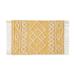 Scandinavian Honey Gold Printed Hand-Loomed Shag Rug 2x3 Ft