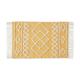 Scandinavian Honey Gold Printed Hand-Loomed Shag Rug 2x3 Ft