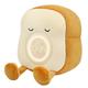Mightlink Alarm Clock Dimmable One-key Start Rechargeable Adorable Appearance Creative Shape Illumination Polyester Fiber 2-In-1 Lovely Plush Toast Shape LED Lamp Alarm Clock for Home
