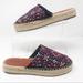 American Eagle Outfitters Shoes | American Eagle | Embroidered Espadrille Mules 8 | Color: Black/Pink | Size: 8