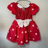 Disney Dresses | Disney Brand Minnie Mouse Dress Costume For Toddler | Color: Black/Red | Size: Xxs (2-3)