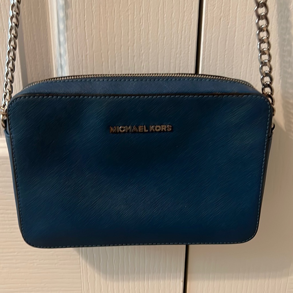 Michael Kors Bags | Authentic Michael Kors Handbag | Color: Blue | Size: 9.5 “ Wide By 6 1/4 “ Tall