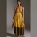 Anthropologie Dresses | Anthropologie Silk Colorblocked Maxi Dress | Color: Gold/Green | Size: Various