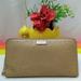 Kate Spade Bags | Kate Spade New York Tan Ostrich Leather Credit Card Zip Around Long Wallet | Color: Cream/Tan | Size: Os