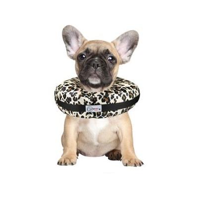 COMFURT COLLAR Stuffed Not Inflatable Dog & Cat Recovery Collar, Cheetah, Small
