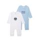 Jumpsuit LILIPUT "Handle with love and care" Gr. 74/80, EURO-Größen, blau (weiß, hellblau) Baby Overalls