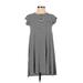 Hem & Thread Casual Dress - Shift: Black Marled Dresses - Women's Size Small